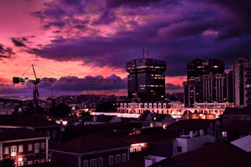 Lisbonne, coucher de soleil